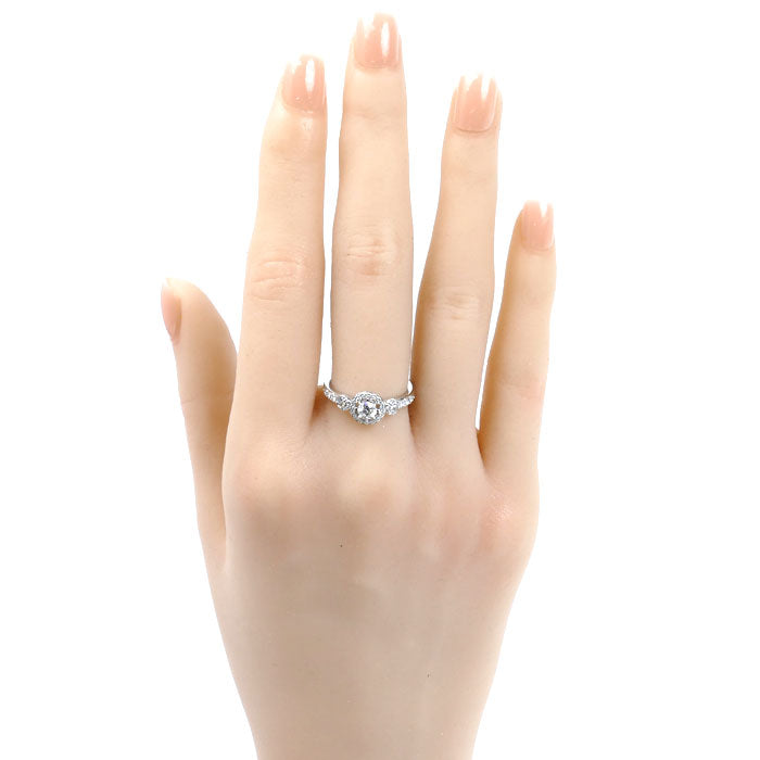 STAR JEWELRY スタージュエリー Pt950プラチナ Eclipse Halo リング・指輪 1PR0427 ダイヤモンド0.212ct ダイヤモンド0.19ct 9号 4.8g レディース【中古】【美品】