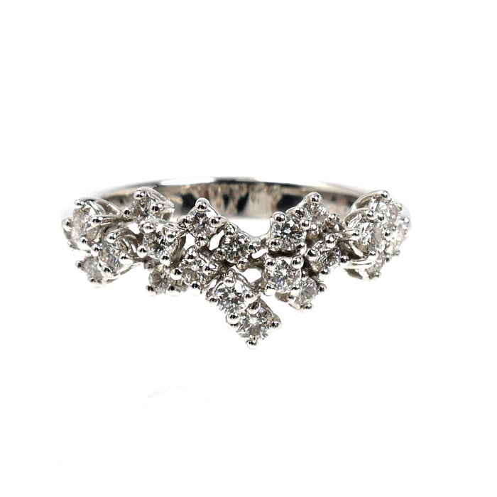 Damiani ダミアーニ K18WG ホワイトゴールド ミモザ リング・指輪 20086882 ダイヤモンド 11号 51 3.8g レディース【中古】【美品】