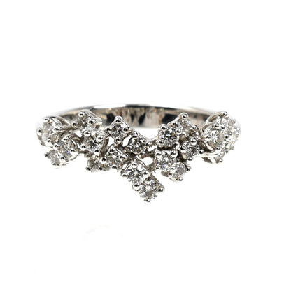Damiani ダミアーニ K18WG ホワイトゴールド ミモザ リング・指輪 20086882 ダイヤモンド 11号 51 3.8g レディース【中古】【美品】