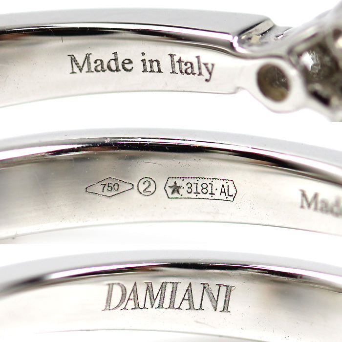 Damiani ダミアーニ K18WG ホワイトゴールド ミモザ リング・指輪 20086882 ダイヤモンド 11号 51 3.8g レディース【中古】【美品】