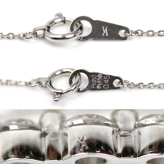 Vendome Aoyama ヴァンドーム青山 Pt950プラチナ Pt850プラチナ リュール ネックレス APVN154540DI ダイヤモンド0.45ct 3g 40cm レディース【中古】