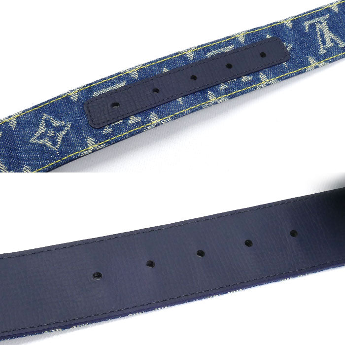 LOUIS VUITTON ルイ・ヴィトン × Nigo サンチュール LVハート ベルト ブルー M0465 BC3281 ユニセックス【中古】【美品】