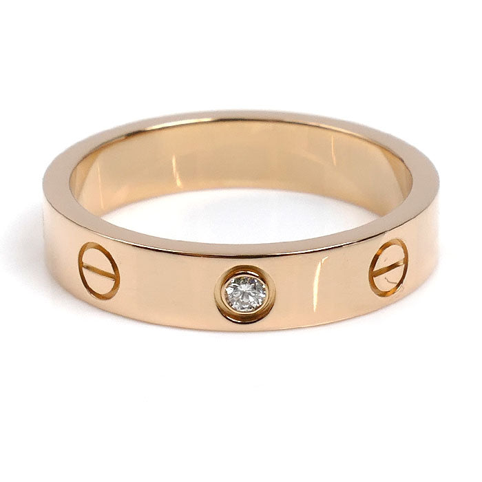 CARTIER カルティエ K18PG ピンクゴールド ミニラブ 1Pダイヤ リング・指輪 B4050753 ダイヤモンド 13号 53 4.7g レディース【中古】【美品】
