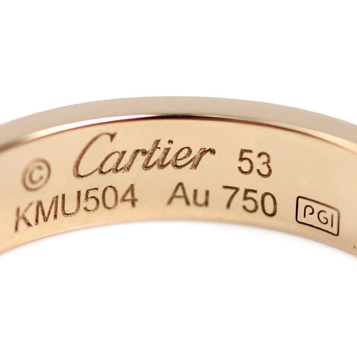CARTIER カルティエ K18PG ピンクゴールド ミニラブ 1Pダイヤ リング・指輪 B4050753 ダイヤモンド 13号 53 4.7g レディース【中古】【美品】