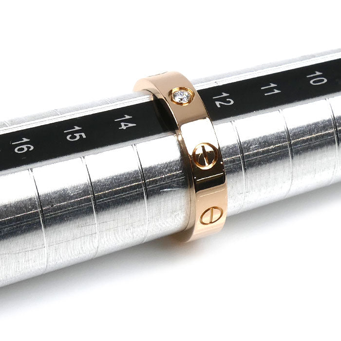 CARTIER カルティエ K18PG ピンクゴールド ミニラブ 1Pダイヤ リング・指輪 B4050753 ダイヤモンド 13号 53 4.7g レディース【中古】【美品】