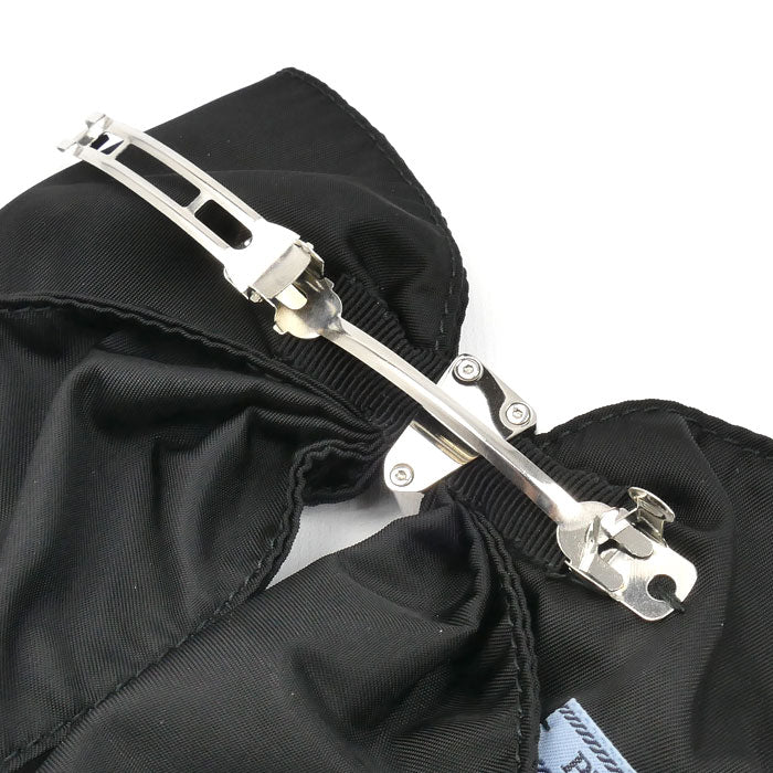 PRADA プラダ リサイクルポリアミド トライアングルロゴ バレッタ 1IF163_2DMI_F0002 レディース【中古】