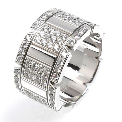 CARTIER カルティエ K18WG ホワイトゴールド タンクフランセーズ LM リング・指輪 ダイヤモンド 13号 53 14.8g レディース【中古】【美品】