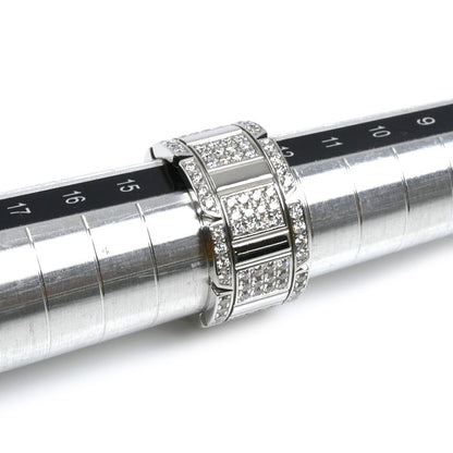 CARTIER カルティエ K18WG ホワイトゴールド タンクフランセーズ LM リング・指輪 ダイヤモンド 13号 53 14.8g レディース【中古】【美品】