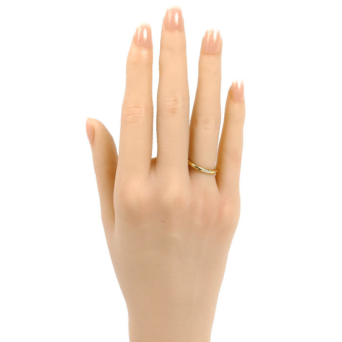 TIFFANY&Co. ティファニー K18YG イエローゴールド ウエディングバンド 3Pダイヤ リング・指輪 ダイヤモンド 9号 2.6g レディース【中古】【美品】
