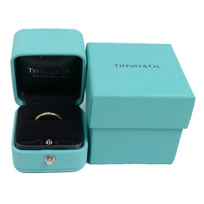 TIFFANY&Co. ティファニー K18YG イエローゴールド ウエディングバンド 3Pダイヤ リング・指輪 ダイヤモンド 9号 2.6g レディース【中古】【美品】