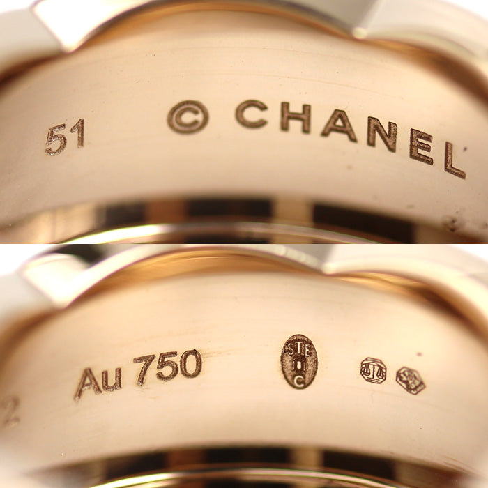 CHANEL シャネル K18PG ピンクゴールド ココクラッシュ ラージ リング・指輪 J10818 11号 51 12.1g レディース【中古】【美品】