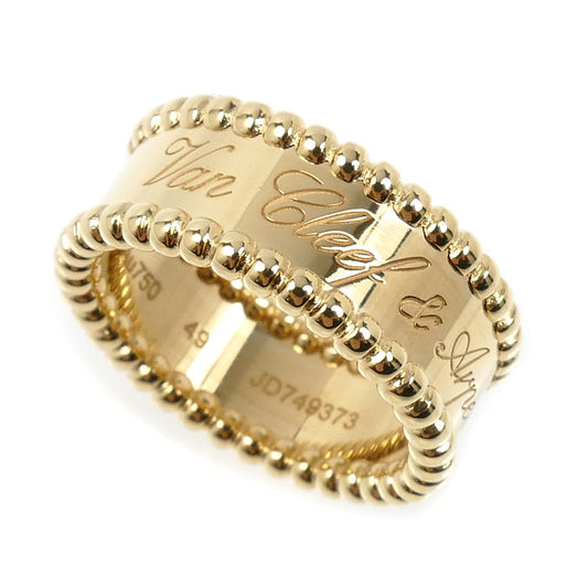 Van Cleef & Arpels ヴァンクリーフ＆アーペル K18YG イエローゴールド ペルレ シニアチュール リング・指輪 VCAR03Y649 9号 49 7.3g レディース【中古】【美品】