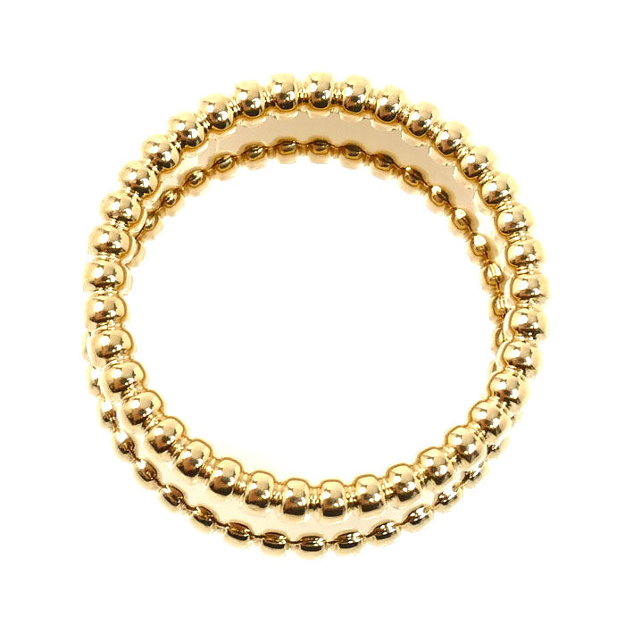 Van Cleef & Arpels ヴァンクリーフ＆アーペル K18YG イエローゴールド ペルレ シニアチュール リング・指輪 VCAR03Y649 9号 49 7.3g レディース【中古】【美品】