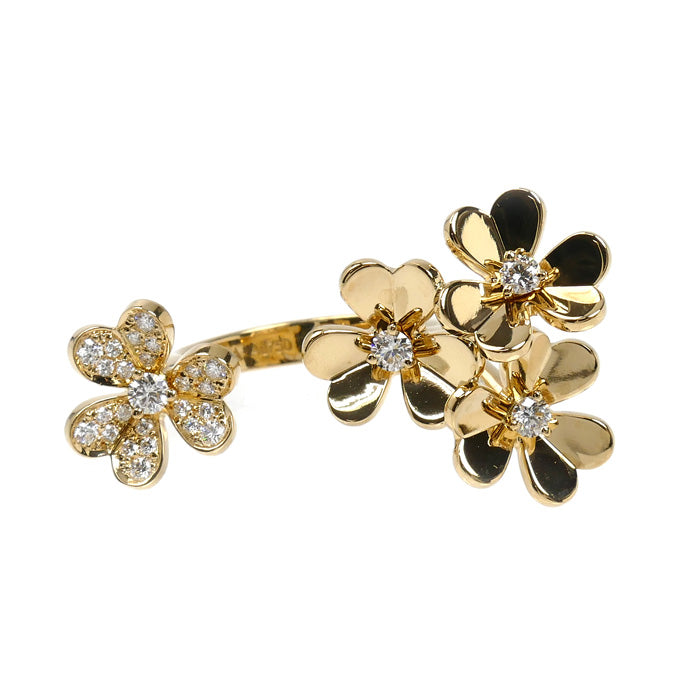 Van Cleef & Arpels ヴァンクリーフ＆アーペル K18YG イエローゴールド フリヴォル アントレ レ ドア リング・指輪 VCARP3W548 ダイヤモンド 8.5号 48 6.8g レディース【中古】【美品】