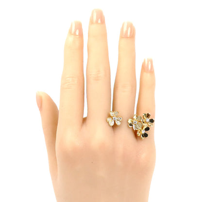 Van Cleef & Arpels ヴァンクリーフ＆アーペル K18YG イエローゴールド フリヴォル アントレ レ ドア リング・指輪 VCARP3W548 ダイヤモンド 8.5号 48 6.8g レディース【中古】【美品】