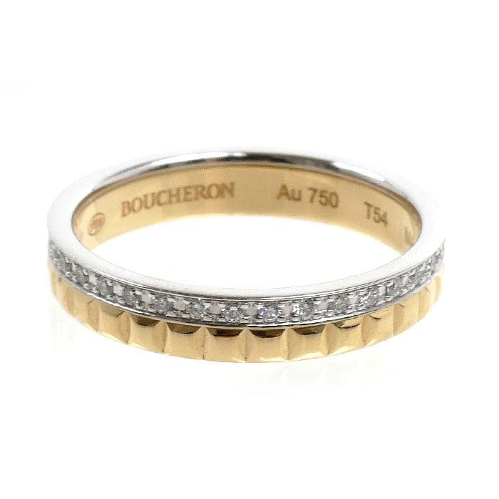 Boucheron ブシュロン K18YG イエローゴールド K18WG ホワイトゴールド キャトル ラディアント リング・指輪 JAL00279 ダイヤモンド 14号 54 3.8g レディース【中古】【美品】