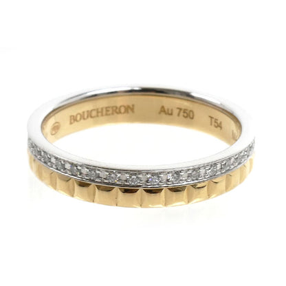 Boucheron ブシュロン K18YG イエローゴールド K18WG ホワイトゴールド キャトル ラディアント リング・指輪 JAL00279 ダイヤモンド 14号 54 3.8g レディース【中古】【美品】