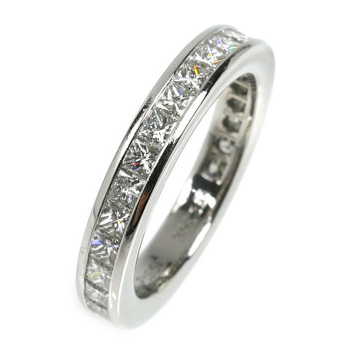 HARRY WINSTON ハリーウィンストン Pt950プラチナ フルエタニティ プリンセス チャネルセット リング・指輪 WBDPPCC04C04 ダイヤモンド 8号 4.9g レディース【中古】