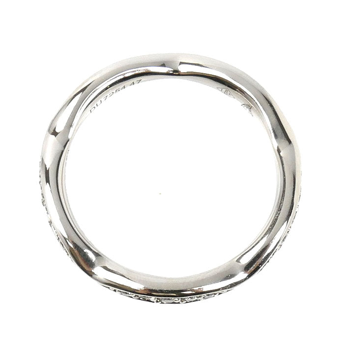 CHANEL シャネル Pt950プラチナ カメリア フルエタニティ リング・指輪 J10668 ダイヤモンド 7号 47 2.8g レディース【中古】【美品】