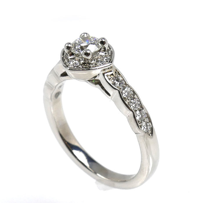 CHANEL シャネル Pt950プラチナ ココクラッシュ エンゲージメント リング・指輪 ダイヤモンド0.25ct 7号 47 5.0g レディース【中古】【美品】