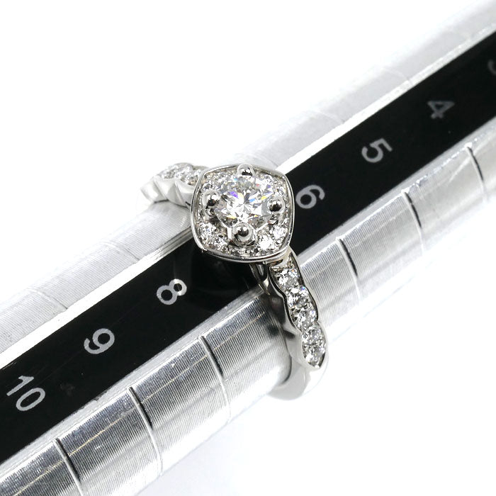 CHANEL シャネル Pt950プラチナ ココクラッシュ エンゲージメント リング・指輪 ダイヤモンド0.25ct 7号 47 5.0g レディース【中古】【美品】