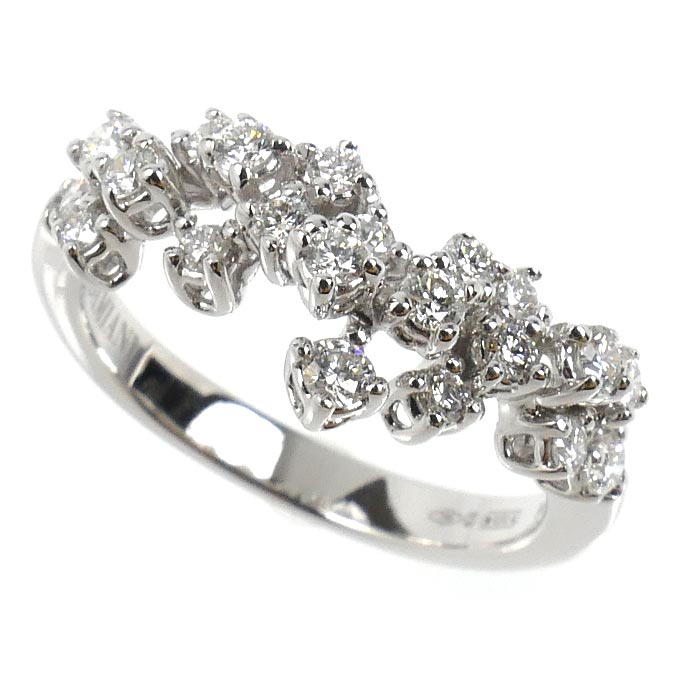 Damiani ダミアーニ K18WG ホワイトゴールド ミモザ リング・指輪 20086882_c ダイヤモンド 9号 3.3g レディース【中古】【美品】