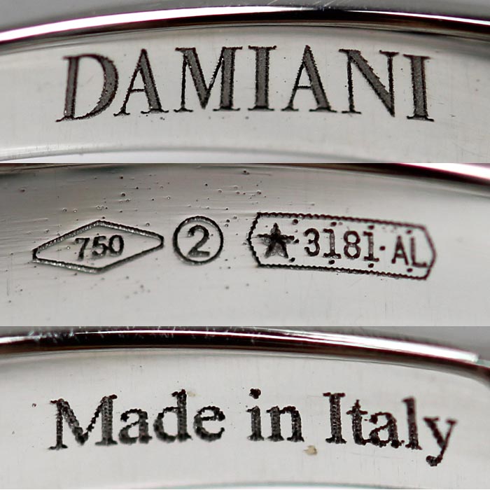 Damiani ダミアーニ K18WG ホワイトゴールド ミモザ リング・指輪 20086882_c ダイヤモンド 9号 3.3g レディース【中古】【美品】