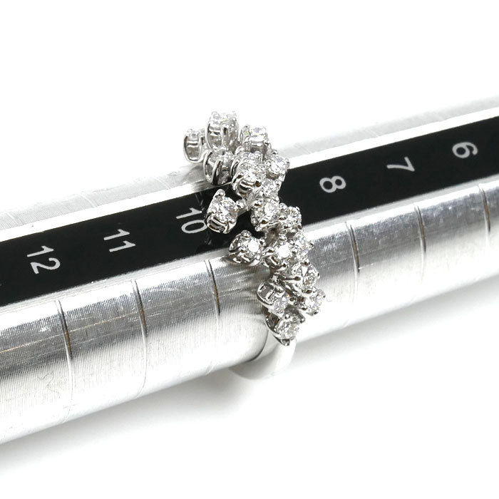 Damiani ダミアーニ K18WG ホワイトゴールド ミモザ リング・指輪 20086882_c ダイヤモンド 9号 3.3g レディース【中古】【美品】
