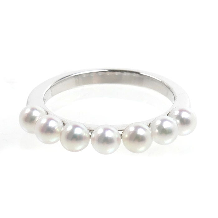 MIKIMOTO ミキモト K18WG ホワイトゴールド リング・指輪 PR-1426 パール約3.5mm 11号 2.9g レディース【中古】【美品】