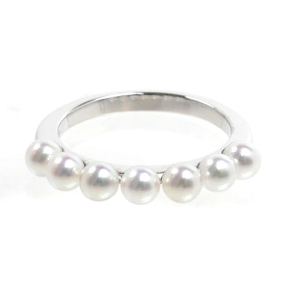 MIKIMOTO ミキモト K18WG ホワイトゴールド リング・指輪 PR-1426 パール約3.5mm 11号 2.9g レディース【中古】【美品】