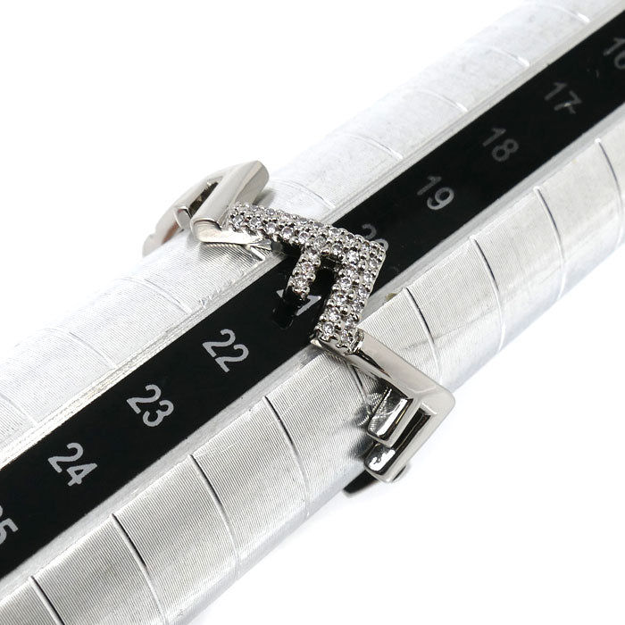 FENDI フェンディ メタル ラインストーン ファイブリング リング・指輪 7AJ733A44GF035M 20.5号 メンズ【中古】【美品】