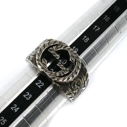 GUCCI グッチ シルバー925 インターロッキングG アラベスク リング・指輪 455302 J8400 0811 20号 12.4g メンズ【中古】