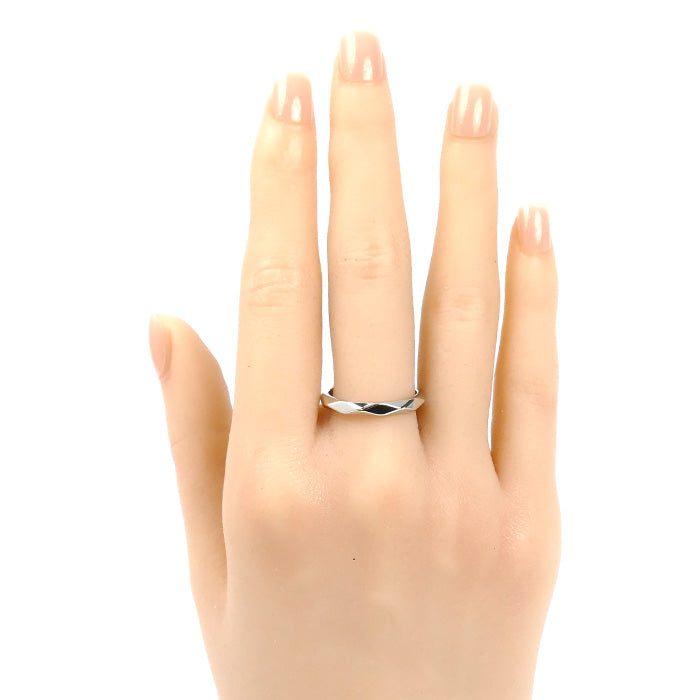 Boucheron ブシュロン Pt950プラチナ ファセット リング・指輪 JAL00014 15.5号 56 5.0g レディース【中古】【美品】