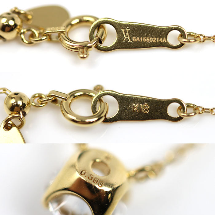 Vendome Aoyama ヴァンドーム青山 K18YG イエローゴールド キャトル ネックレス AGVN595443DI ダイヤモンド0.393ct 1.6g 43cm レディース【中古】