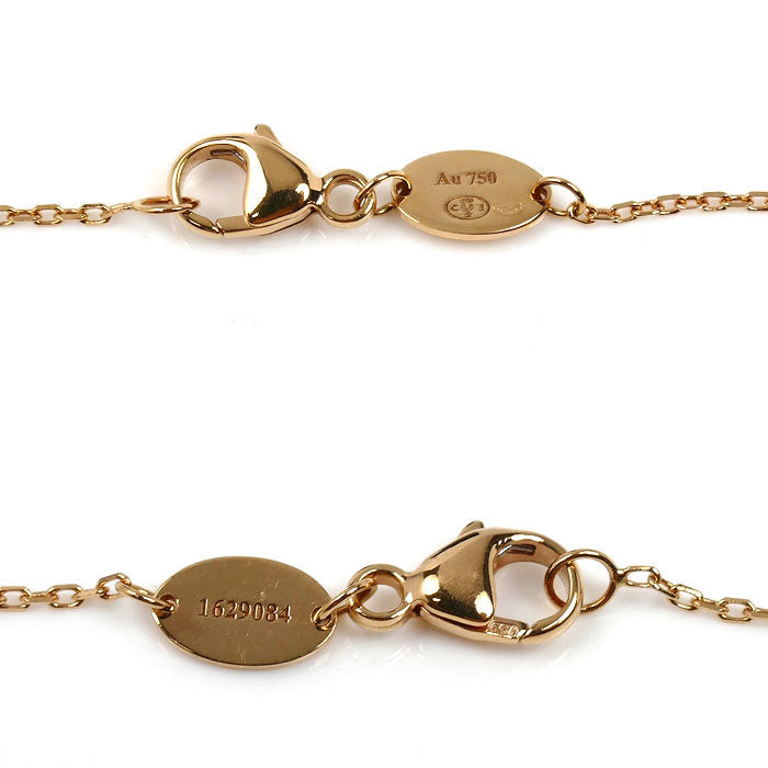 Chaumet ショーメ K18PG ピンクゴールド ジュ ドゥ リアン ネックレス 082932 ダイヤモンド ターコイズ 2.9g 38/40/42cm レディース【中古】