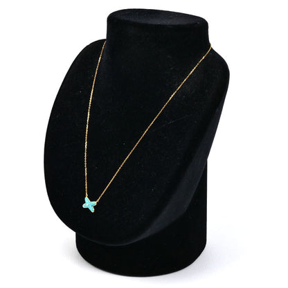 Chaumet ショーメ K18PG ピンクゴールド ジュ ドゥ リアン ネックレス 082932 ダイヤモンド ターコイズ 2.9g 38/40/42cm レディース【中古】