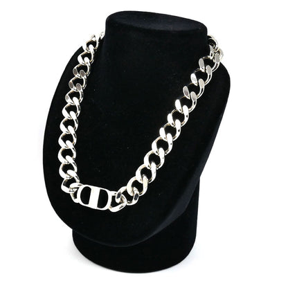 Dior ディオール GP CD ICON チェーンリンク ネックレス N1097HOMMT 45.5cm メンズ【中古】