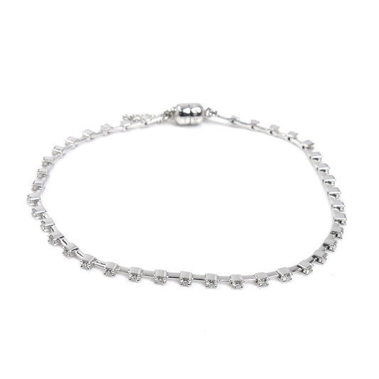 TASAKI タサキ K18WG ホワイトゴールド ブレスレット ダイヤモンド0.65ct 5.7g 18cm レディース【中古】【美品】