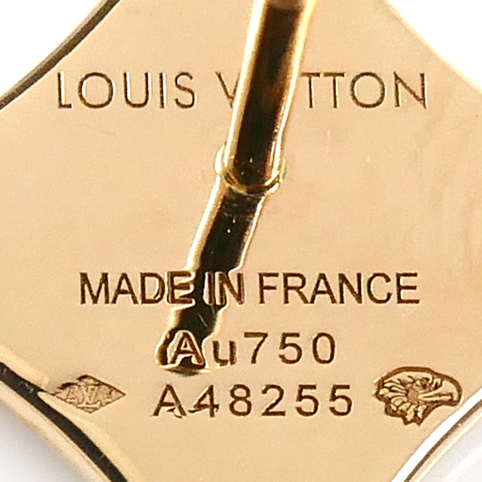LOUIS VUITTON ルイ・ヴィトン K18PG ピンクゴールド スター/サン ブロッサム BB ピアス Q96673/Q96672 A96021/A48255 マラカイト 4.3g セット売り レディース【中古】【美品】