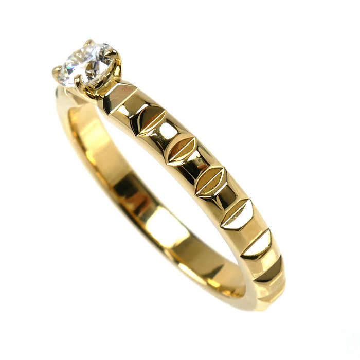 Boucheron ブシュロン K18YG イエローゴールド クルドパリ ソリテール ダイヤ リング・指輪 JSL00032 ダイヤモンド0.23ct 11号 51 3.5g レディース【中古】【美品】