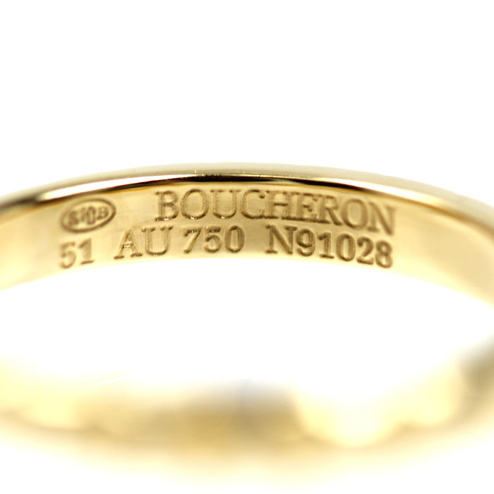 Boucheron ブシュロン K18YG イエローゴールド クルドパリ ソリテール ダイヤ リング・指輪 JSL00032 ダイヤモンド0.23ct 11号 51 3.5g レディース【中古】【美品】