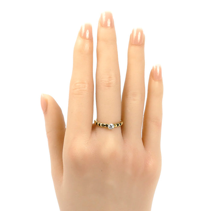 Boucheron ブシュロン K18YG イエローゴールド クルドパリ ソリテール ダイヤ リング・指輪 JSL00032 ダイヤモンド0.23ct 11号 51 3.5g レディース【中古】【美品】