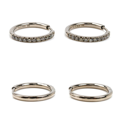 カシケイ K18BG ライン ピアス BL003 ダイヤモンド0.19ct/0.19ct 3.6g レディース【中古】【美品】