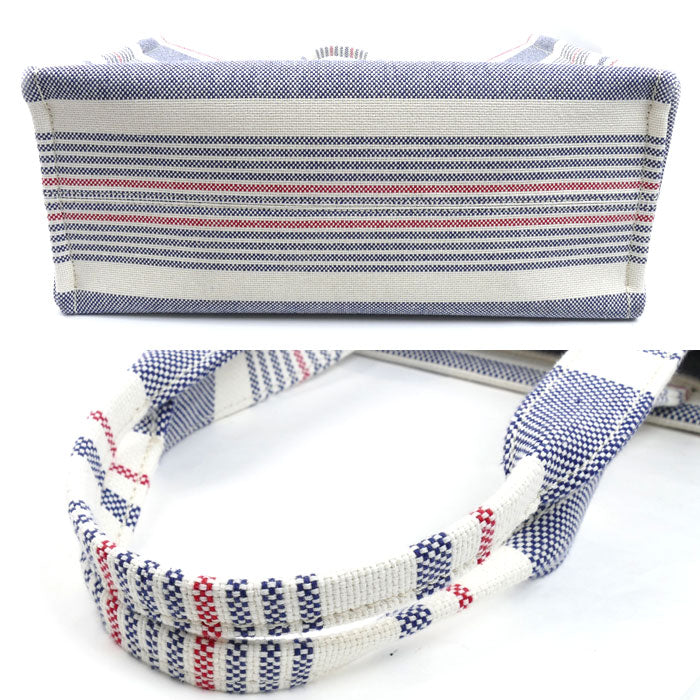 CELINE セリーヌ ラージ カバ タイス トートバッグ ホワイト×ブルー×レッド 196762FYN トリオンフ レディース【中古】【美品】