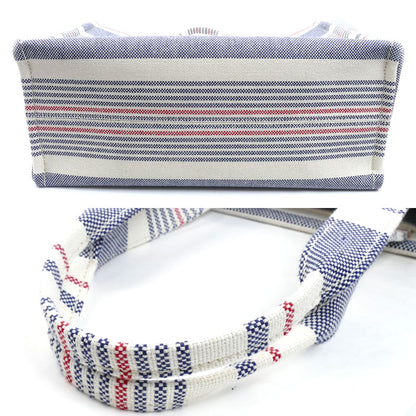 CELINE セリーヌ ラージ カバ タイス トートバッグ ホワイト×ブルー×レッド 196762FYN トリオンフ レディース【中古】【美品】