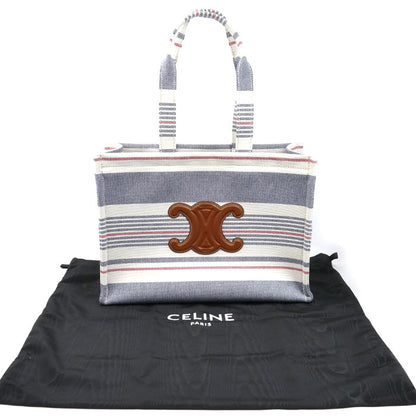 CELINE セリーヌ ラージ カバ タイス トートバッグ ホワイト×ブルー×レッド 196762FYN トリオンフ レディース【中古】【美品】