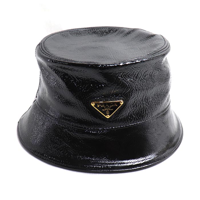 PRADA プラダ トライアングルロゴ バケットハット ハット 1HC137 2DNT F0002 L ユニセックス【中古】