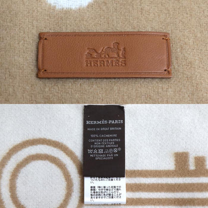 HERMES エルメス カザック キー コレクション マフラー キャメル/イヴォワール H259142S レディース【中古】【美品】