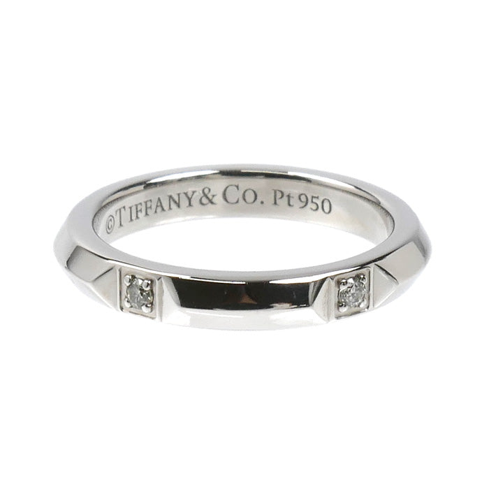 TIFFANY&Co. ティファニー Pt950プラチナ トゥルーバンド ダイヤ リング・指輪 67133617 ダイヤモンド 4号 4.0g レディース【中古】【美品】