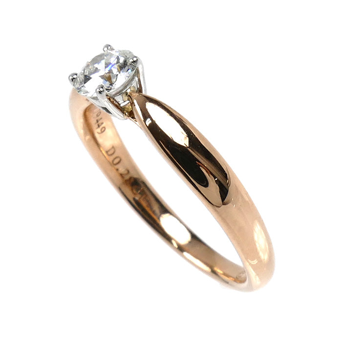 TIFFANY&Co. ティファニー K18PG ピンクゴールド Pt950プラチナ ハーモニー ダイヤ リング・指輪 70624 ダイヤモンド0.28ct 6号 2.4g レディース【中古】【美品】